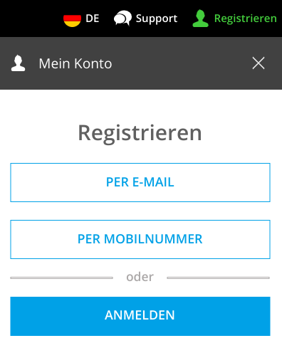 NEO.bet Registrierung