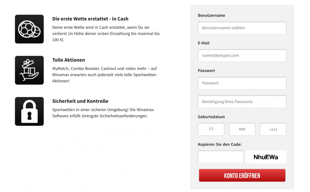 Winamax Registrierung