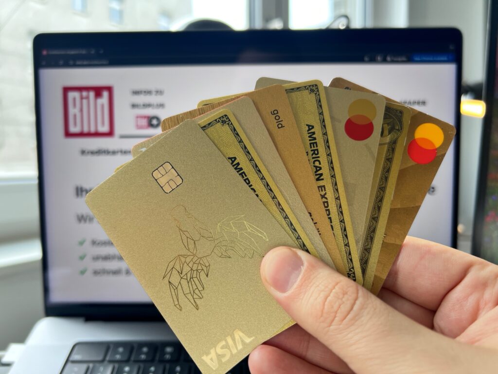 Goldene Kreditkarten