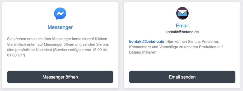 Betano Kundensupport