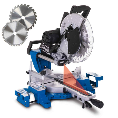 Scheppach Kappzugsäge HM140L - inkl. 2.Sägeblätter | 2000W | 330mm Schnittbreite | 105mm Schnitthöhe