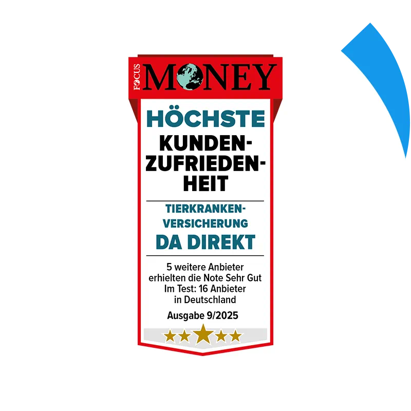 Fokus Money Siegel: Höchste Kundenzufriedenheit für die DA Direkt Tierkrankenversicherung