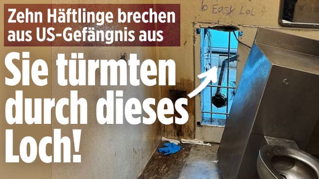 Gefängnisausbruch in den USA: Mörder flüchten durch Loch in Knast-Klo