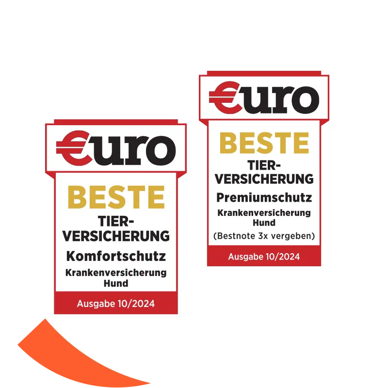 Euro Magazin Testsieger Siegel: Beste Hundekrankenversicherung in den Tarifen Komfort und Premium